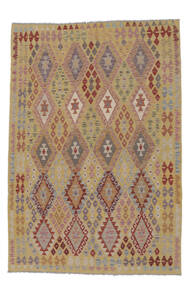 Tapis D'orient Kilim Afghan Old Style Tapis 176X244 Marron/Orange (Laine, Afghanistan)