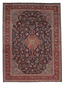 Tapis Sarough 270X365 Noir/Rouge Foncé Grand (Laine, Perse/Iran)