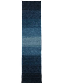  Gabbeh Rainbow - Bleu Tapis 80X340 Moderne Tapis De Couloir Bleu (Laine, )