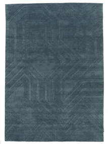  Labyrint - Deep Petrol Tapis 160X230 Moderne Noir/Bleu Foncé (Laine, Inde)