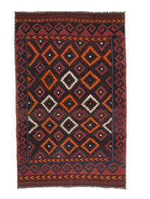 178X282 Tapis D'orient Afghan Vintage Kilim Tapis Noir/Rouge Foncé (Laine, Afghanistan)