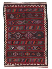  Afghan Vintage Kilim Tapis 125X185 D'orient Tissé À La Main Violet Foncé/Noir (Laine, Afghanistan)