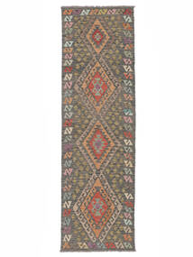  Kilim Afghan Old Style Tapis 87X288 D'orient Tissé À La Main Tapis De Couloir Blanc/Crème/Marron Foncé (Laine, Afghanistan)