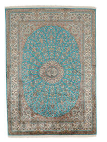  Cachemire Pure Soie Tapis 155X219 D'orient Fait Main Turquoise Foncé/Vert Foncé (Soie, Inde)