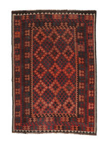 190X268 Tapis D'orient Afghan Vintage Kilim Tapis Noir/Rouge Foncé (Laine, Afghanistan)