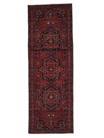 106X310 Tapis Hamadan Tapis D'orient Fait Main Tapis De Couloir Noir/Rouge Foncé (Laine, Perse/Iran)