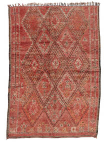181X255 Tapis Berber Moroccan - Mid Atlas Vintage Moderne Rouge Foncé/Marron (Laine, Maroc)