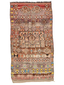 193X352 Tapis Berber Moroccan - Mid Atlas Vintage Moderne Fait Main Marron/Rouge Foncé (Laine, Maroc)