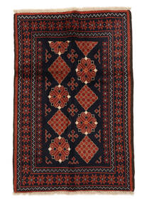 83X124 Tapis Baloutche D'orient Noir/Rouge Foncé (Laine, Perse/Iran)