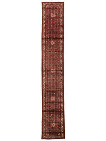 Tapis D'orient Hosseinabad Tapis 87X526 Tapis De Couloir Rouge Foncé/Noir (Laine, Perse/Iran)