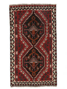 Tapis Persan Shiraz 69X120 Noir/Rouge Foncé (Laine, Perse/Iran)