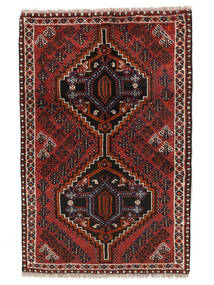Tapis D'orient Shiraz Tapis 78X118 Noir/Rouge Foncé (Laine, Perse/Iran)