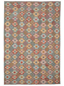 Tissé À La Main Kilim Afghan Old Style Tapis 351X509 Tapis De Laine Marron/Vert Grand Tapis 