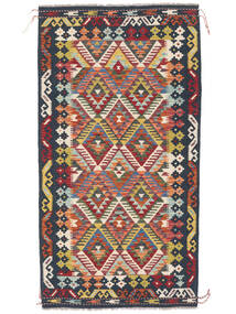 103X196 Tapis D'orient Kilim Afghan Old Style Tapis Noir/Marron (Laine, Afghanistan)